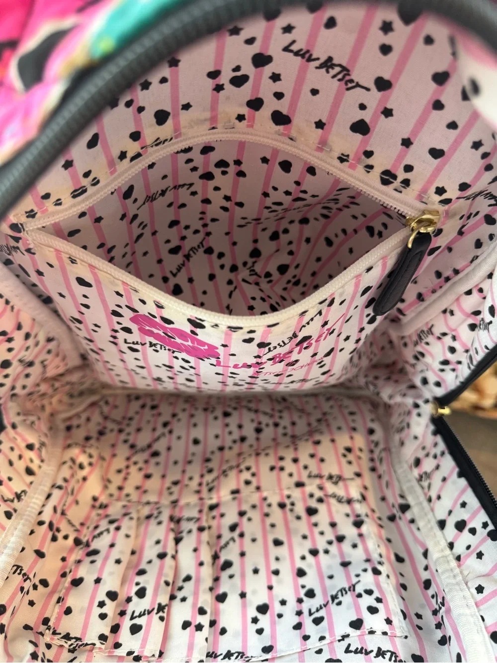 Luv Betsey Donut Cat Backpack Purse Like New